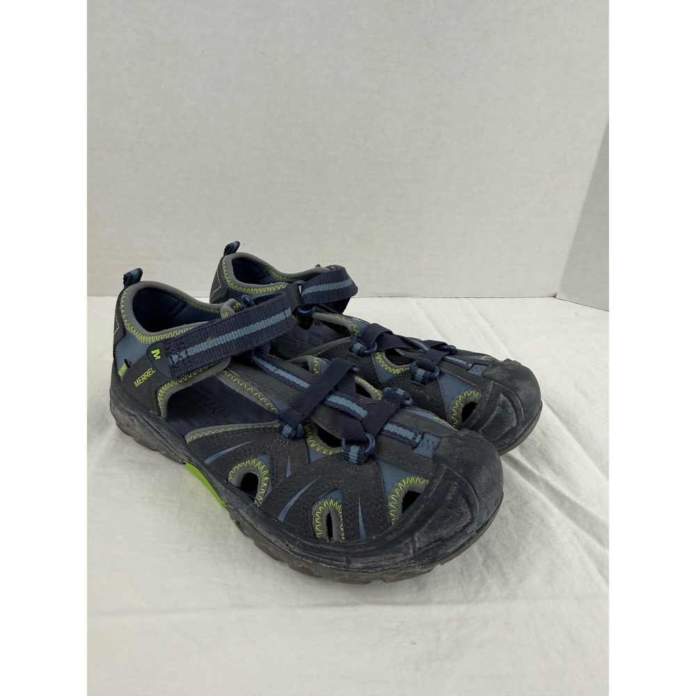 Merrell Hydro Navy Blue Lime Green Water Sandals‎ MY53375 Mens 6 Womens 7.5